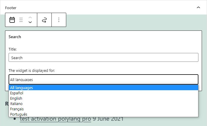 Polylang Widget