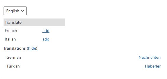 WPML Taxonomy Translation