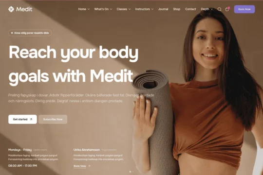 Medit - Yoga & Meditation WordPress Theme