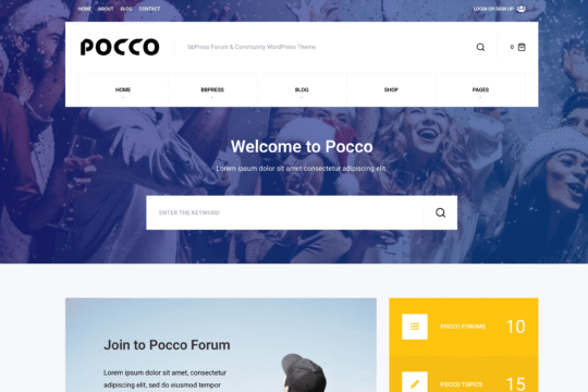 Pocco - bbPress Forum WordPress Theme